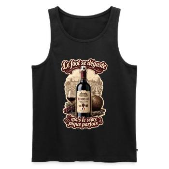 Bordeaux Esprit Foot - Männer Premium Bio Tank Top - Schwarz - Vorne - Michal (187cm)