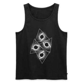 Magic Eyes Magic - Men's Premium Organic Tank Top - black - Front - Michal (187cm)
