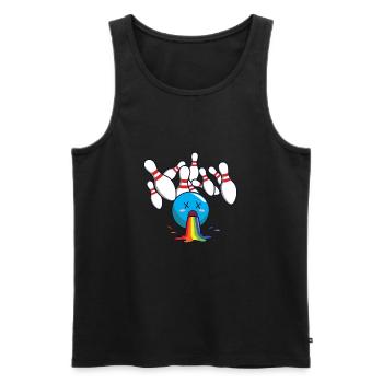 Bowling bowling rainbow - Men's Premium Organic Tank Top - black - Front - Michal (187cm)