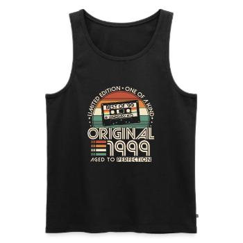 Original 1999 Vintage Vintage rétro anniversaire - Débardeur bio Premium Homme - noir - Devant - Michal (187cm)