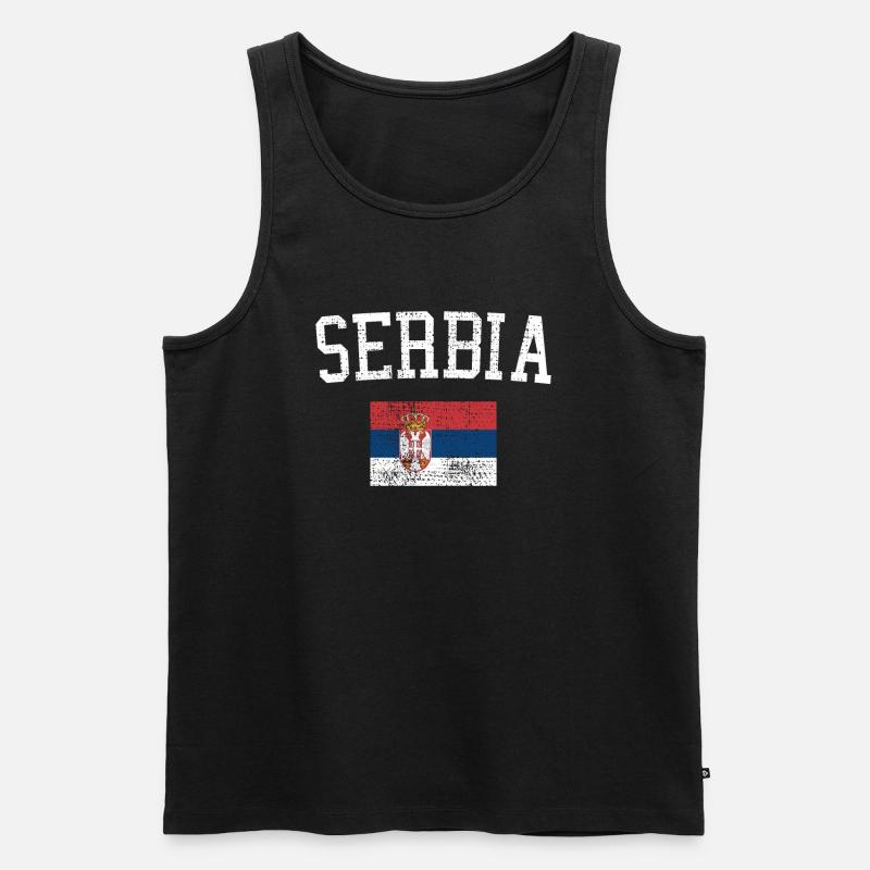 Serbien - Männer Premium Bio Tank Top - Schwarz
