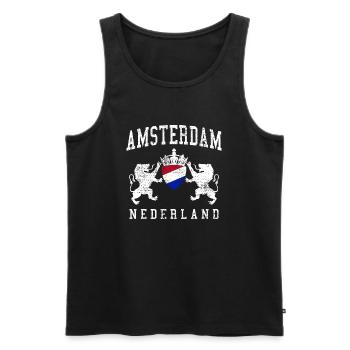 Amsterdam - Débardeur bio Premium Homme - noir - Devant - Michal (187cm)