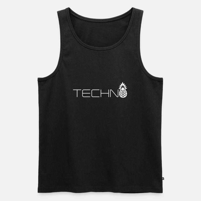 Pineapple Techno This Das - Men's Premium Organic Tank Top - black
