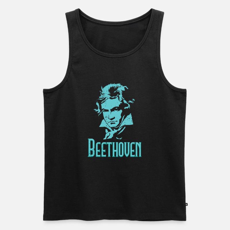 Beethoven - Männer Premium Bio Tank Top - Schwarz