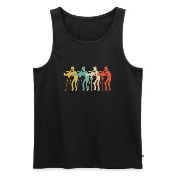 Kameramann Vintage Retro Regisseur Filmcrew - Männer Premium Bio Tank Top - Schwarz - Vorne - Michal (187cm)