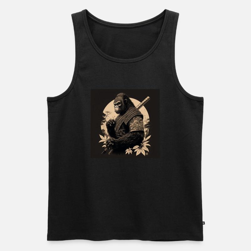 gorilla - Männer Premium Bio Tank Top - Schwarz