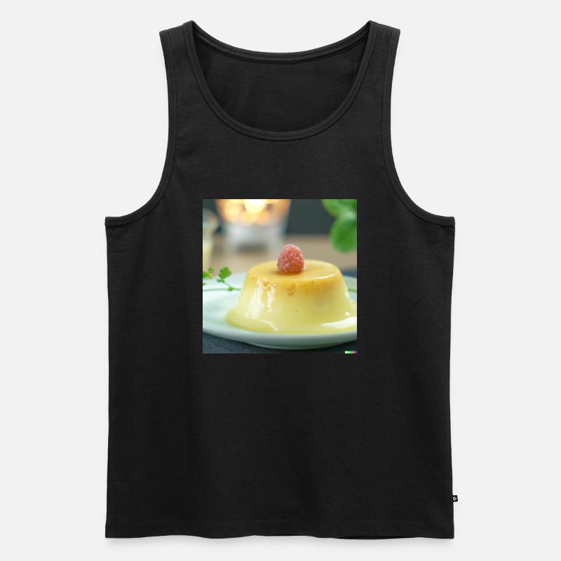 Vanillesosse in Pudding - Männer Premium Bio Tank Top - Schwarz