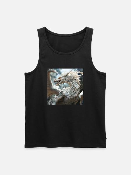 Weißer Drache - Männer Premium Bio Tank Top - Schwarz