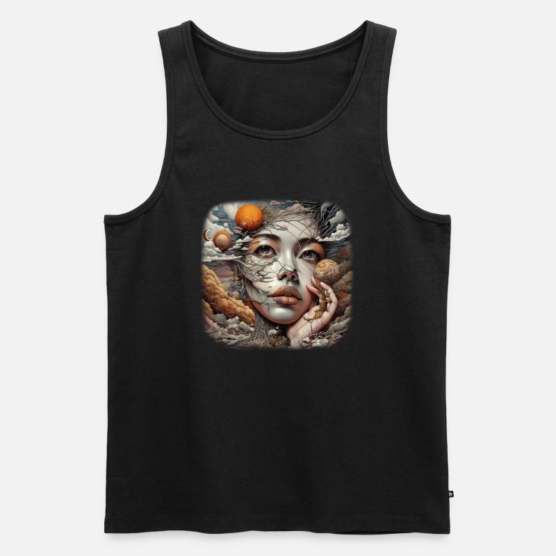 Devine Goddess - Männer Premium Bio Tank Top - Schwarz