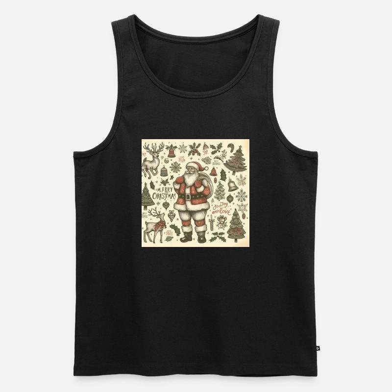 Winter Design - Männer Premium Bio Tank Top - Schwarz