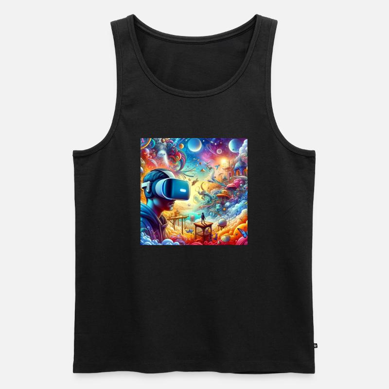 Metaverse - Männer Premium Bio Tank Top - Schwarz