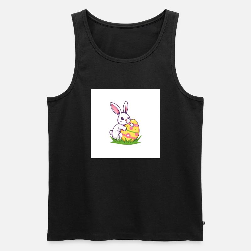 Hase & Ei – Das Osterwunder - Männer Premium Bio Tank Top - Schwarz