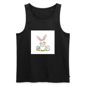 Süßer Osterhase - Männer Premium Bio Tank Top - Schwarz - Vorne - Michal (187cm)