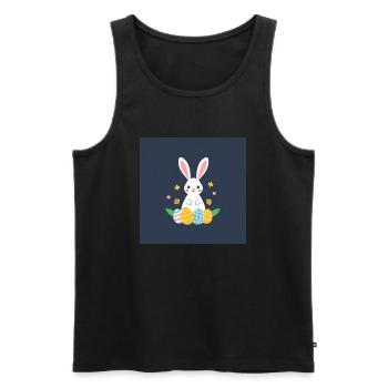 Der süße Osterhase - Männer Premium Bio Tank Top - Schwarz - Vorne - Michal (187cm)