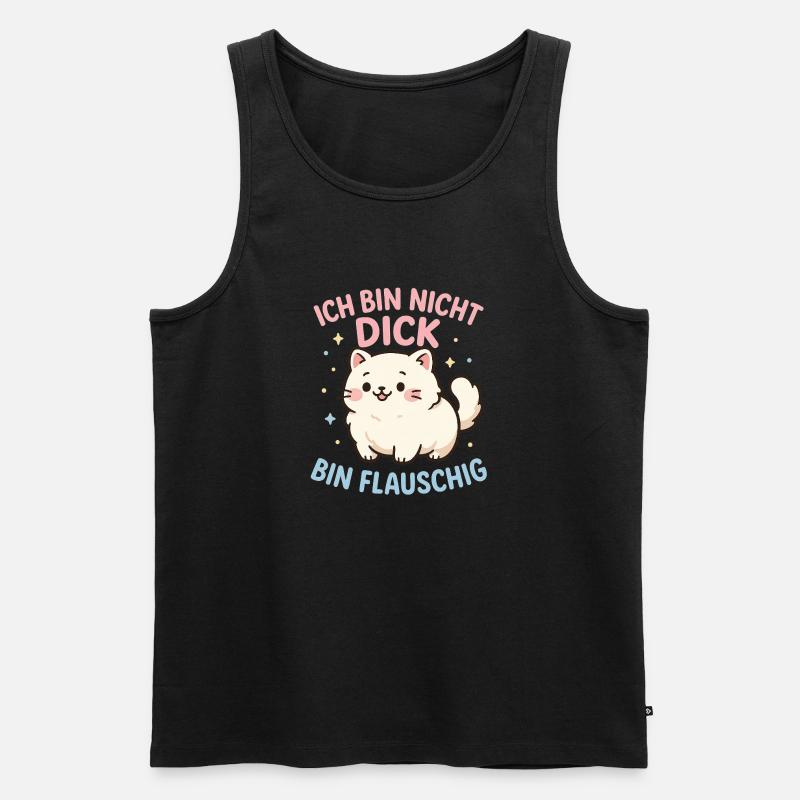 Bin nicht dick - Männer Premium Bio Tank Top - Schwarz