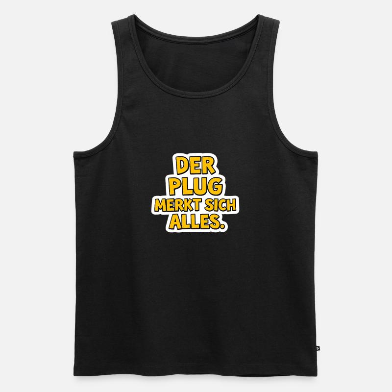 Der Plug - Männer Premium Bio Tank Top - Schwarz