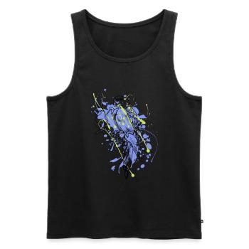 Gefärbter Papagei - Männer Premium Bio Tank Top - Schwarz - Vorne - AI Model Male 178 light (178cm)