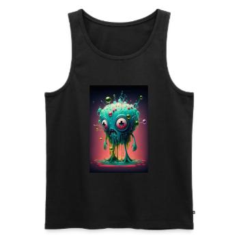 Zombie Frozen - Men's Premium Organic Tank Top - black - Front - AI Model Male 178 light (178cm)