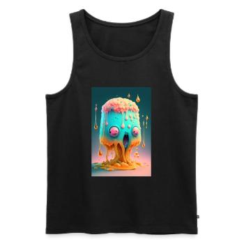 Zombie Frozen - Men's Premium Organic Tank Top - black - Front - AI Model Male 178 light (178cm)