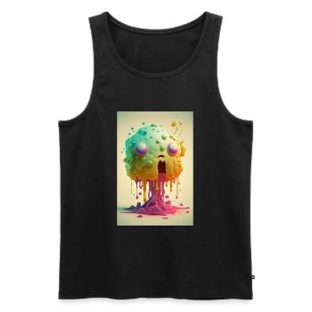 Zombie Frozen - Men's Premium Organic Tank Top - black - Front - AI Model Male 178 light (178cm)