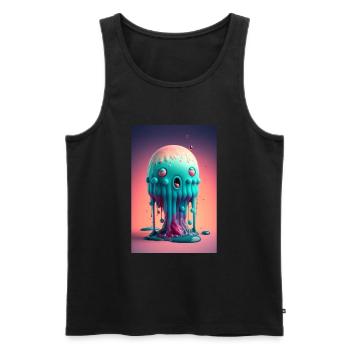 Zombie Frozen - Men's Premium Organic Tank Top - black - Front - AI Model Male 178 light (178cm)