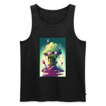 Zombie Frozen - Men's Premium Organic Tank Top - black - Front - AI Model Male 178 light (178cm)