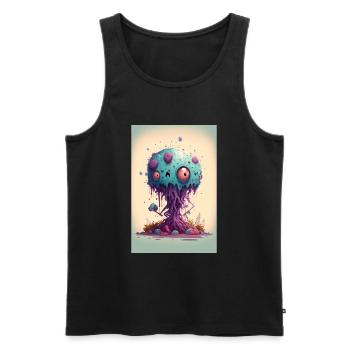Zombie Gelée - Débardeur bio Premium Homme - noir - Devant - AI Model Male 178 light (178cm)
