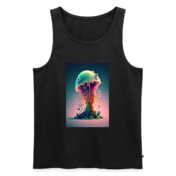Zombie Frozen - Men's Premium Organic Tank Top - black - Front - AI Model Male 178 light (178cm)