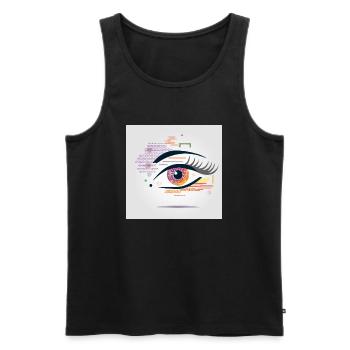 Leuchtendes Auge - Männer Premium Bio Tank Top - Schwarz - Vorne - Michal (187cm)