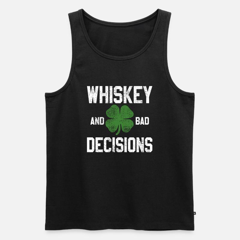 Irischer Whiskey - Männer Premium Bio Tank Top - Schwarz