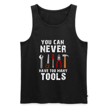 Craftsman tool: amélioration de l'habitat - Débardeur bio Premium Homme - noir - Devant - Michal (187cm)