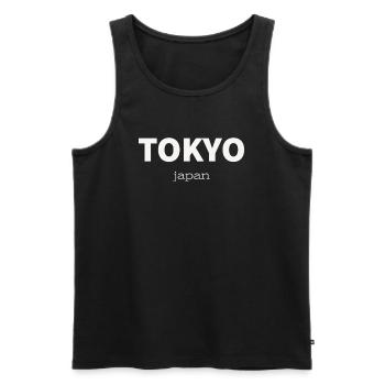 Tokyo - Débardeur bio Premium Homme - noir - Devant - Michal (187cm)