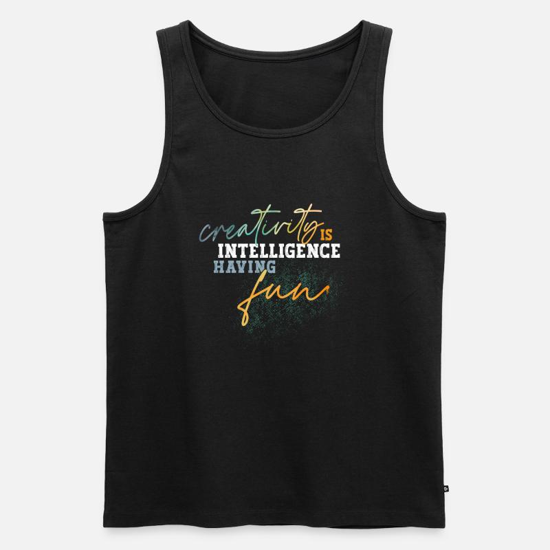 Creativity intelligence - Männer Premium Bio Tank Top - Schwarz