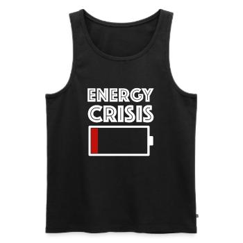 Energy crisis | Crisis, Energy, Battery, Climate - Men's Premium Organic Tank Top - black - Front - AI Model Male 178 light (178cm)