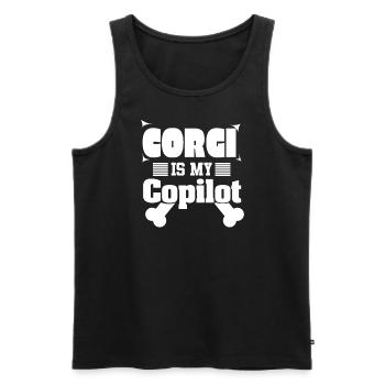 Corgi Ist Meine Copilot Hunderasse Kawai Bones - Männer Premium Bio Tank Top - Schwarz - Vorne - AI Model Male 178 light (178cm)