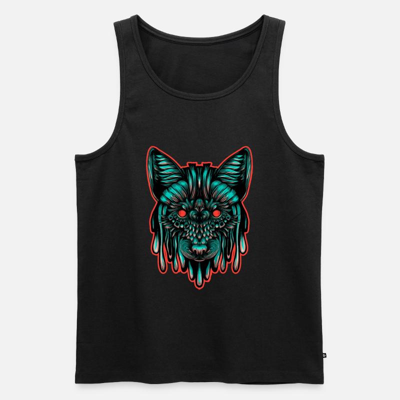 Fuchs Farbe - Männer Premium Bio Tank Top - Schwarz