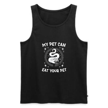 Met Pet Can Eat Your Pet Funny Snake Owner - Männer Premium Bio Tank Top - Schwarz - Vorne - Michal (187cm)