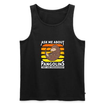 Ask Me About Pangolins Save The Pangolins - Männer Premium Bio Tank Top - Schwarz - Vorne - Michal (187cm)
