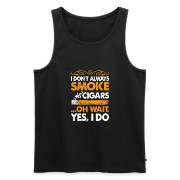I Don't Always Smoke Cigars Funny Cigar Smoker - Männer Premium Bio Tank Top - Schwarz - Vorne - AI Model Male 178 light (178cm)