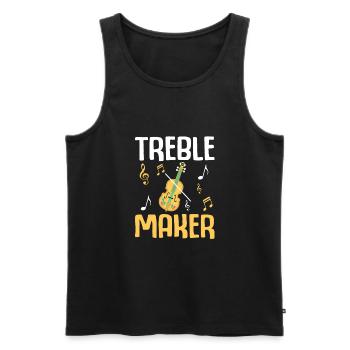 Treble Maker Drôle violoniste - Débardeur bio Premium Homme - noir - Devant - AI Model Male 178 light (178cm)