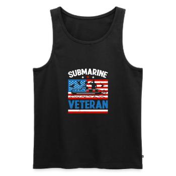 US Submariner Veteran - Männer Premium Bio Tank Top - Schwarz - Vorne - AI Model Male 178 light (178cm)