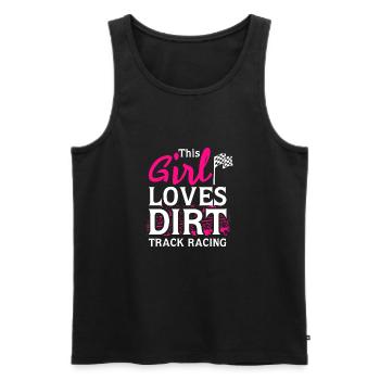 This Girl Loves Dirt Track Racing - Men's Premium Organic Tank Top - black - Front - Michal (187cm)