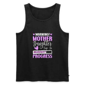 Funny Mother Daughter Matching Family Trip - Men's Premium Organic Tank Top - black - Front - AI Model Male 178 light (178cm)