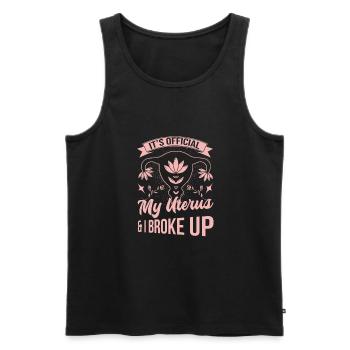 My Uterus And I Broke Up Hysterectomy Uterus - Männer Premium Bio Tank Top - Schwarz - Vorne - AI Model Male 178 light (178cm)