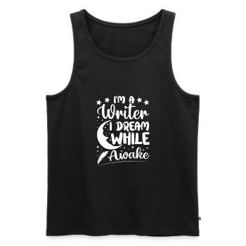 I'm a Writer I Dream While Awake Writer Author - Männer Premium Bio Tank Top - Schwarz - Vorne - AI Model Male 178 light (178cm)