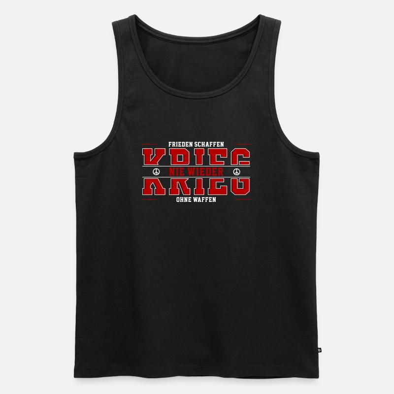 Nie wieder Krieg - Männer Premium Bio Tank Top - Schwarz