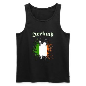Ireland - Männer Premium Bio Tank Top - Schwarz - Vorne - AI Model Male 178 light (178cm)
