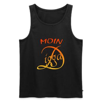 Moin Digga Hamburg - Männer Premium Bio Tank Top - Schwarz - Vorne - AI Model Male 178 light (178cm)