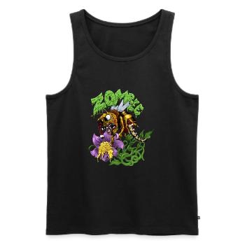 Zombee - Männer Premium Bio Tank Top - Schwarz - Vorne - Michal (187cm)