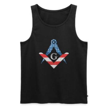 Masonic Freemasonry Fraternal - Männer Premium Bio Tank Top - Schwarz - Vorne - AI Model Male 178 light (178cm)